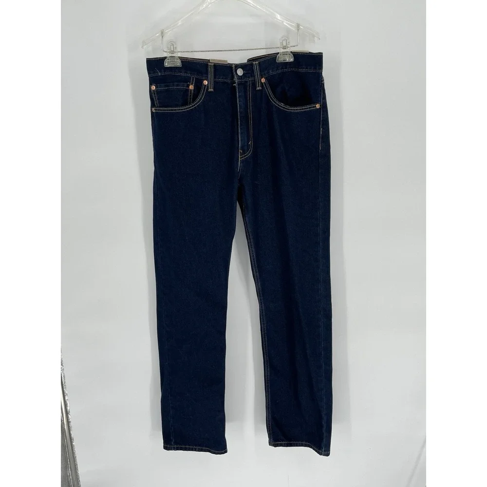 NWT Levi's 505 Regular Fit Stretch‎ Jeans 34x32 Eco Ease Straight Leg Dark Wash